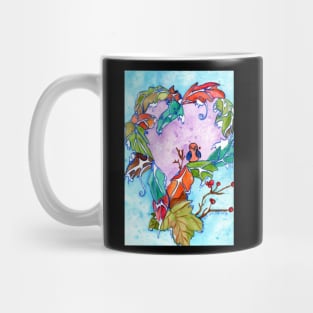 Winter Heart and a winter bird Mug